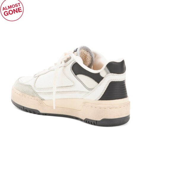 GOLDEN GOOSE White/Black Made In Italy Leather Sneakers - Picture 2 of 2